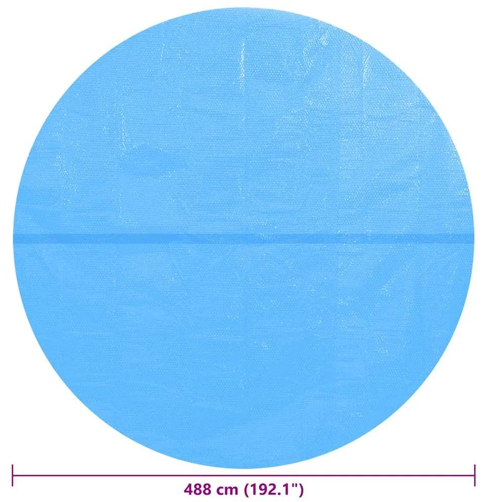 Cobertura de piscina redonda 488 cm PE azul