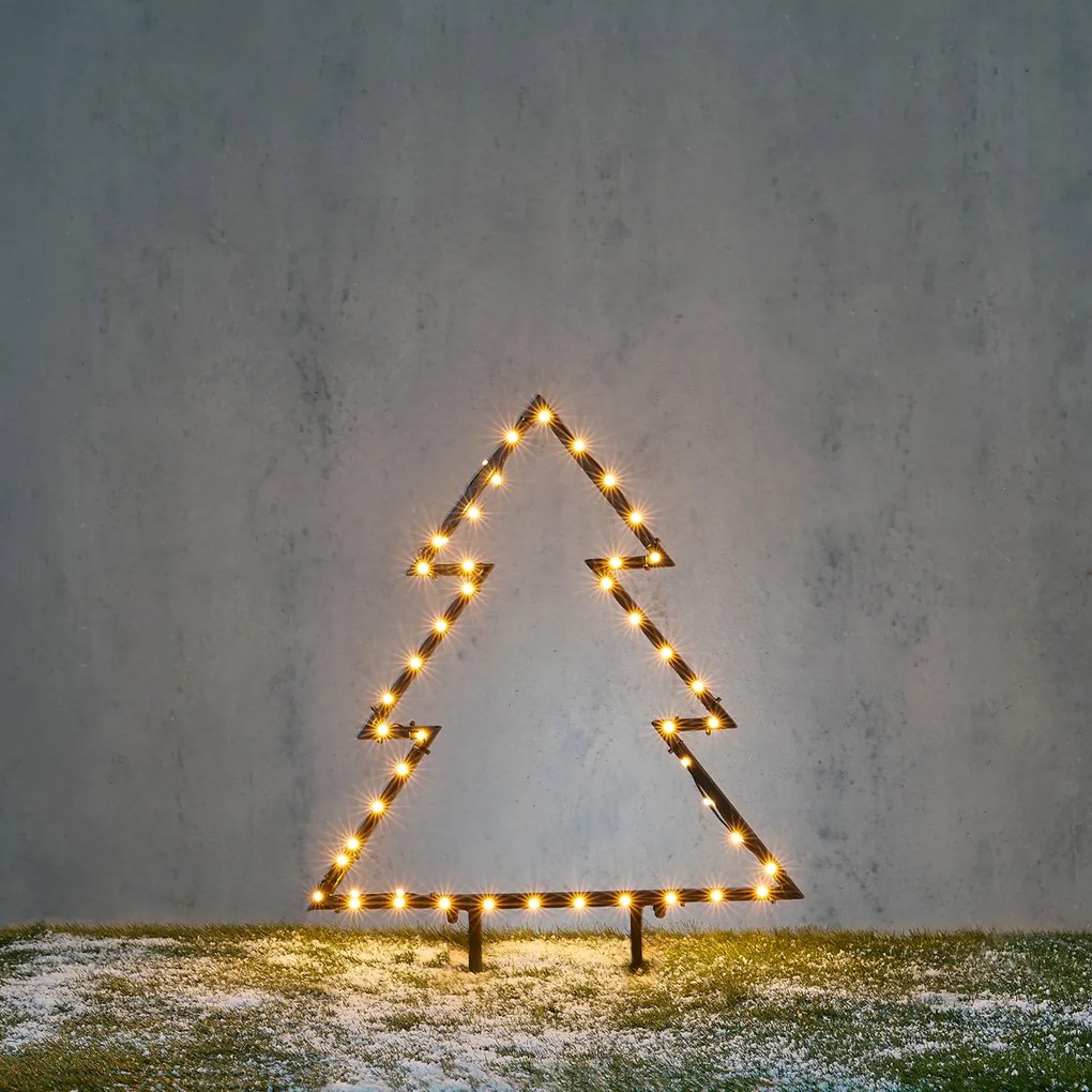 Projetor de Natal Árvore Preto 54cm incl. LED IP44 - Kas