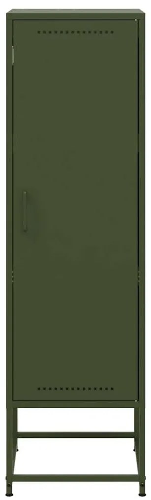 Aparador alto 36x39x123 cm aço verde azeitona