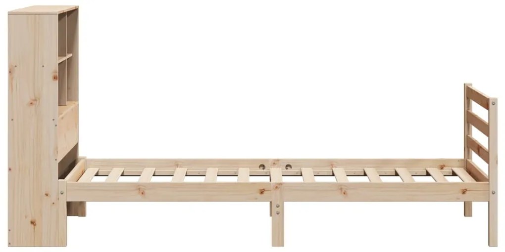 Cama com estante sem colchão 100x200 cm pinho maciço