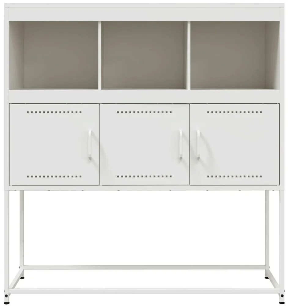 Aparador 100,5x39x107 cm aço branco