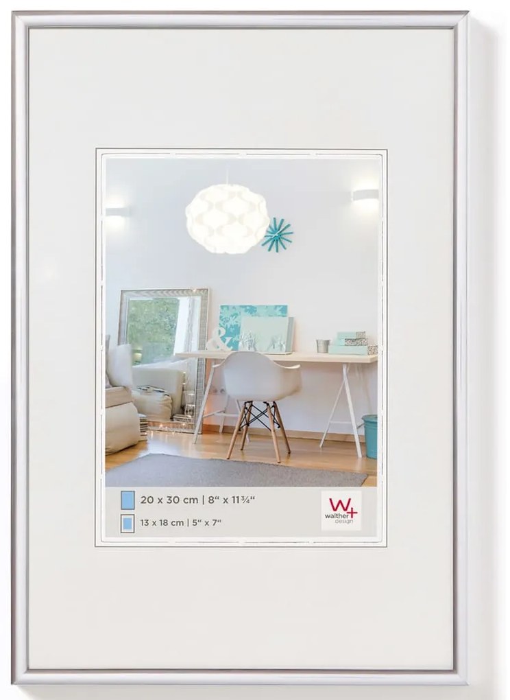 430721 Walther Design Moldura para quadro New Lifestyle 60x90 cm prateado