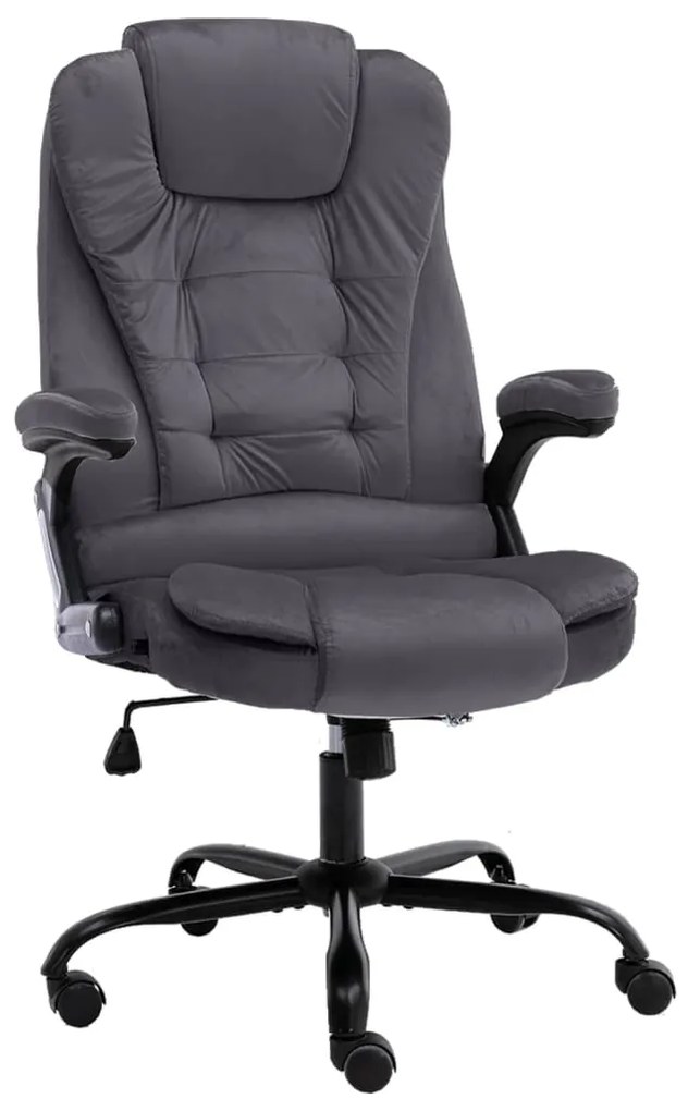 vidaXL Cadeira de escritório veludo cinzento-escuro