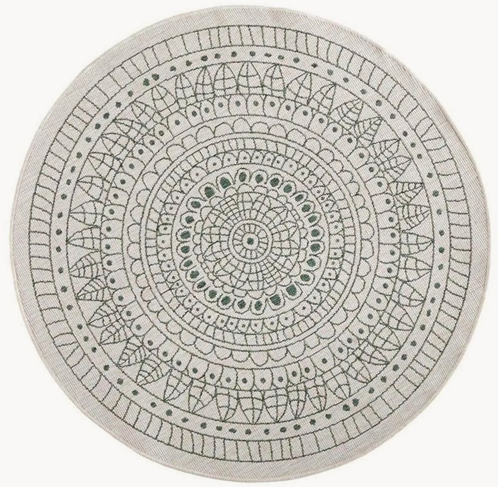 Tapete redondo reversível para interior e exterior Porto