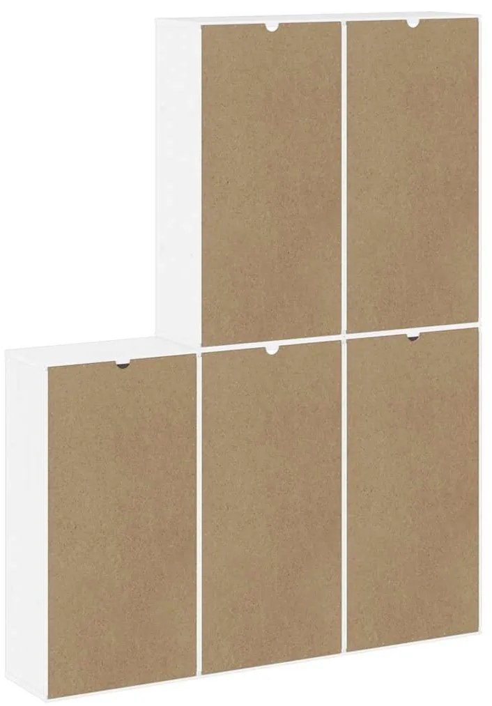 Móveis de apoio 5 pcs ODDA pinho de madeira maciça branco