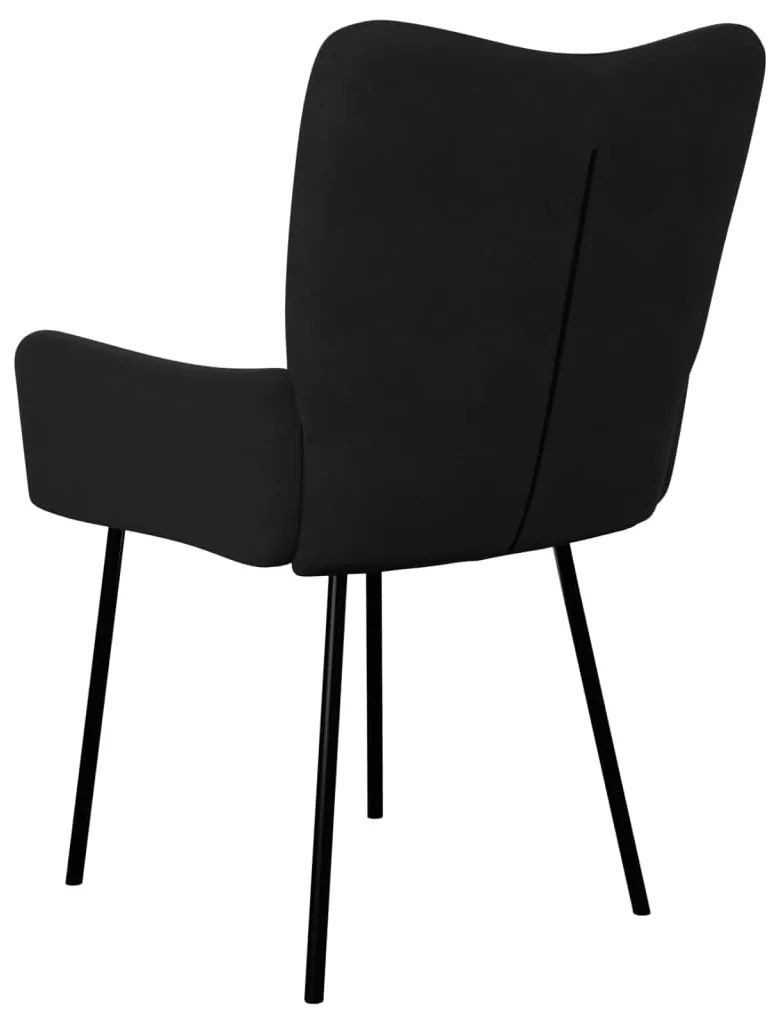 Cadeiras de jantar 2 pcs veludo preto