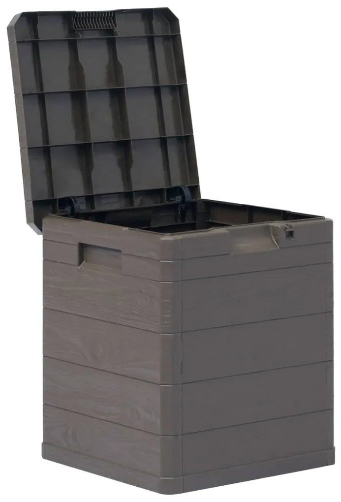 Caixa de arrumação para jardim 90 L castanho