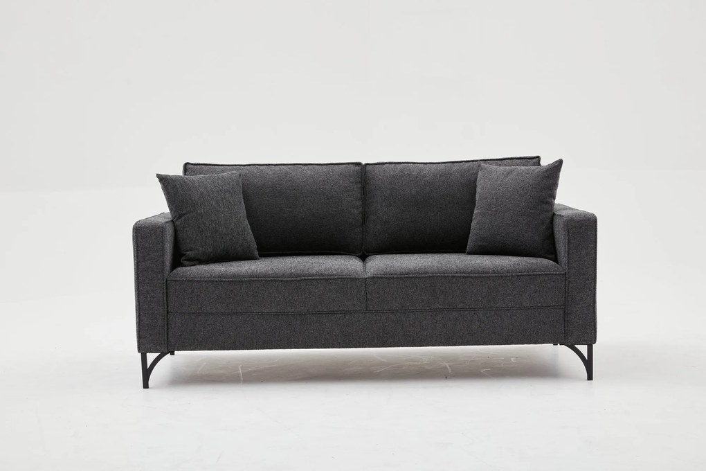 Sofá de 2 Lugares Berlin – Antracite – 180x83x91 cm