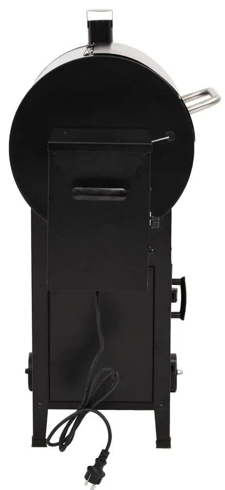 Grelhador a pellets com chaminé 104 cm ferro preto