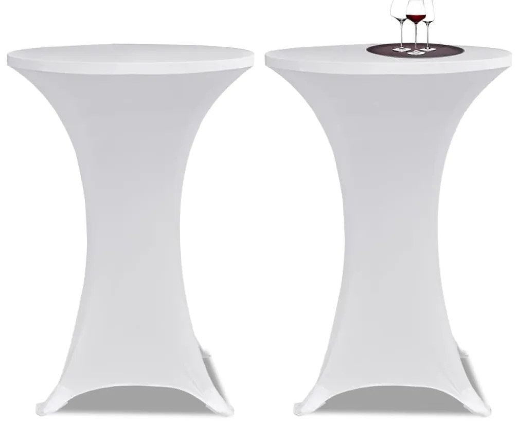 Capa para mesa de pé elástica Ø60 cm 4 pcs branco