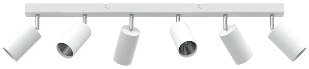 Spotlight de Teto 6 Direções Ajustáveis Branco GU10