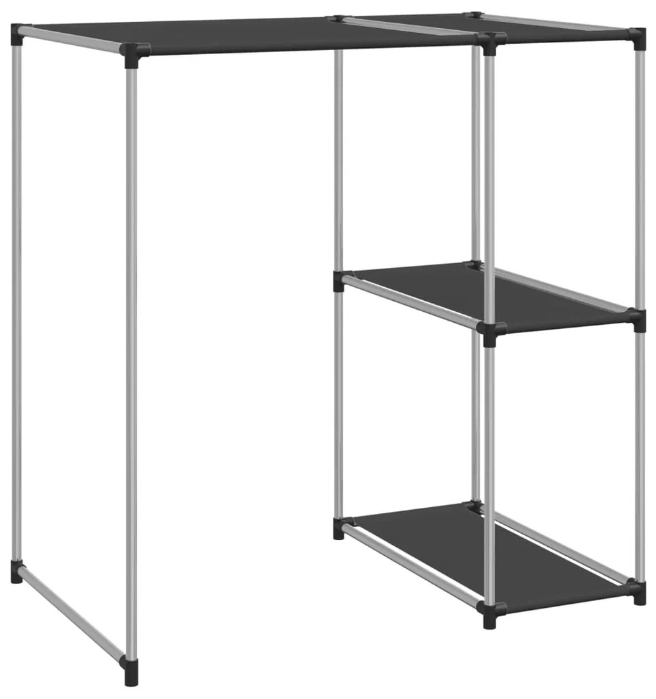 Estante de arrumação p/ máquina de lavar roupa ferro preto