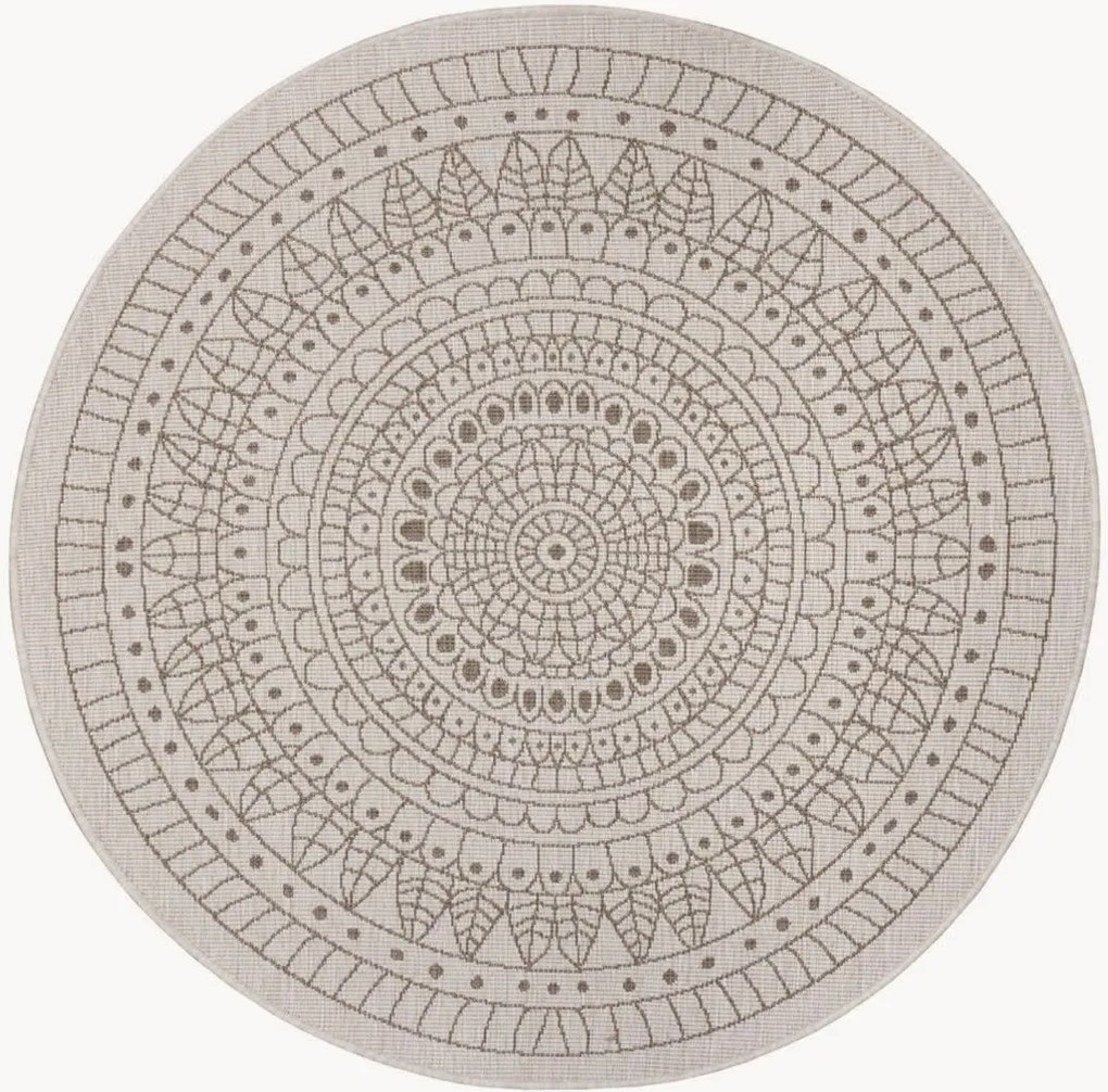 Tapete redondo reversível para interior e exterior Porto