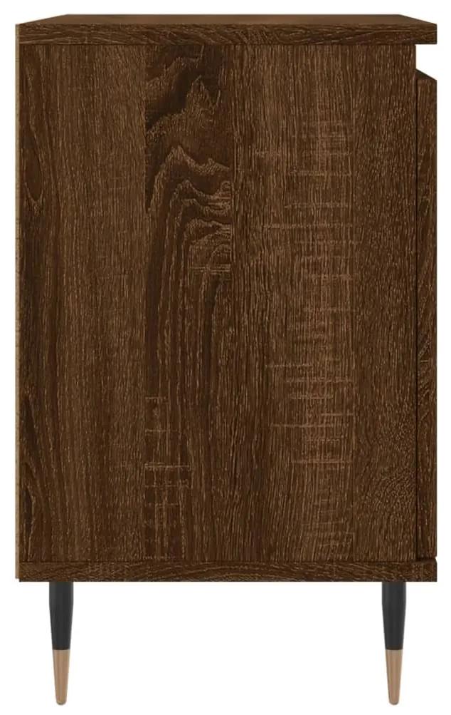 Mesas cabeceira 2pcs 40x30x50cm deriv.madeira carvalho castanho