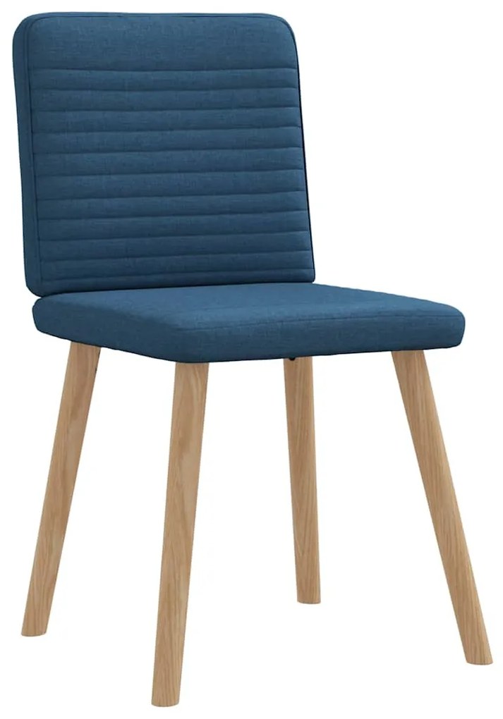 Cadeiras de jantar 4 pcs tecido azul