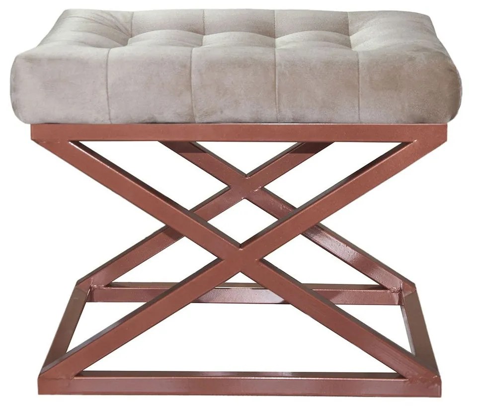 Pouffe Capraz – Copper Cream – 50 cm x 42 cm x 40 cm