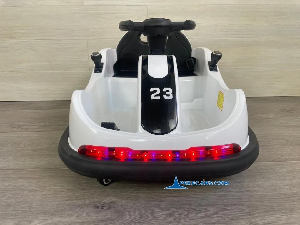 Carro eletrico crianças Auto de choques Racing GTS 12V Branco