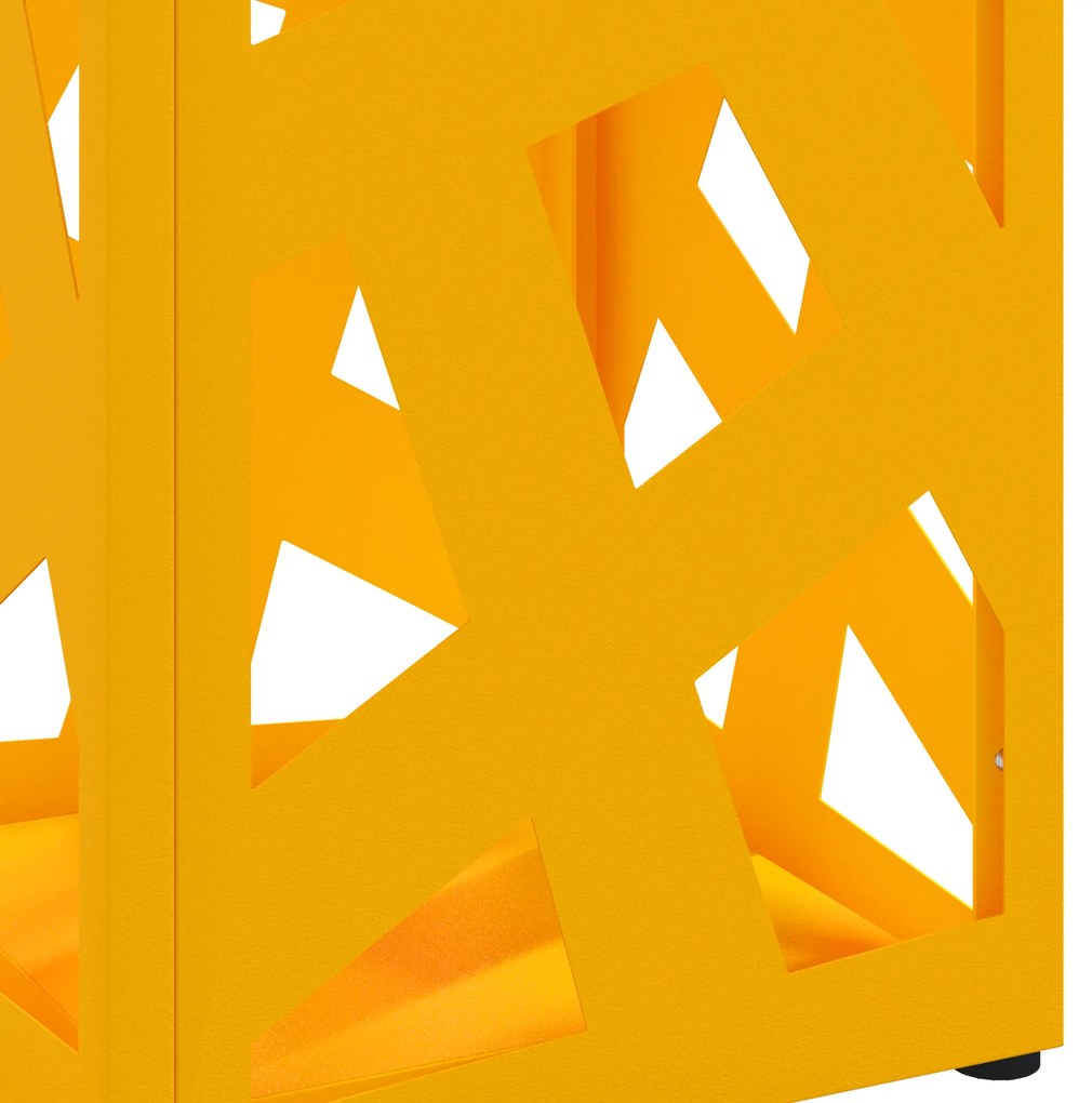 Suporte para Guarda-Chuva Amarelo Mostarda Metal Médio Elegante