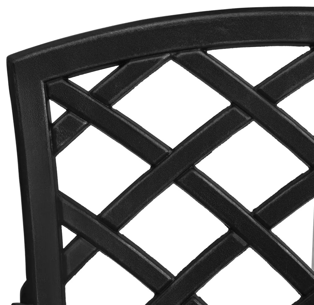 5 pcs conjunto de bistrô alumínio fundido preto