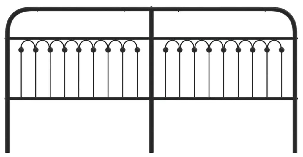 Cabeceira de cama 200 cm metal preto