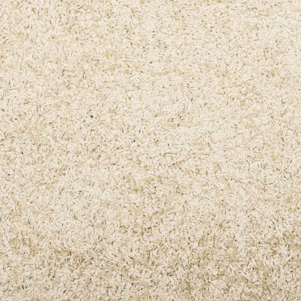 Tapete shaggy de pelo alto PAMPLONA Ø 100 cm dourado