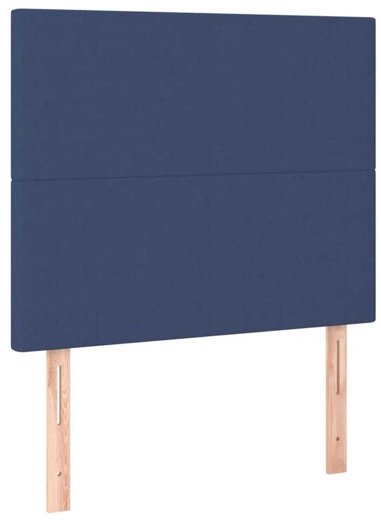 Estrutura de cama sem colchão 90x200 cm tecido azul