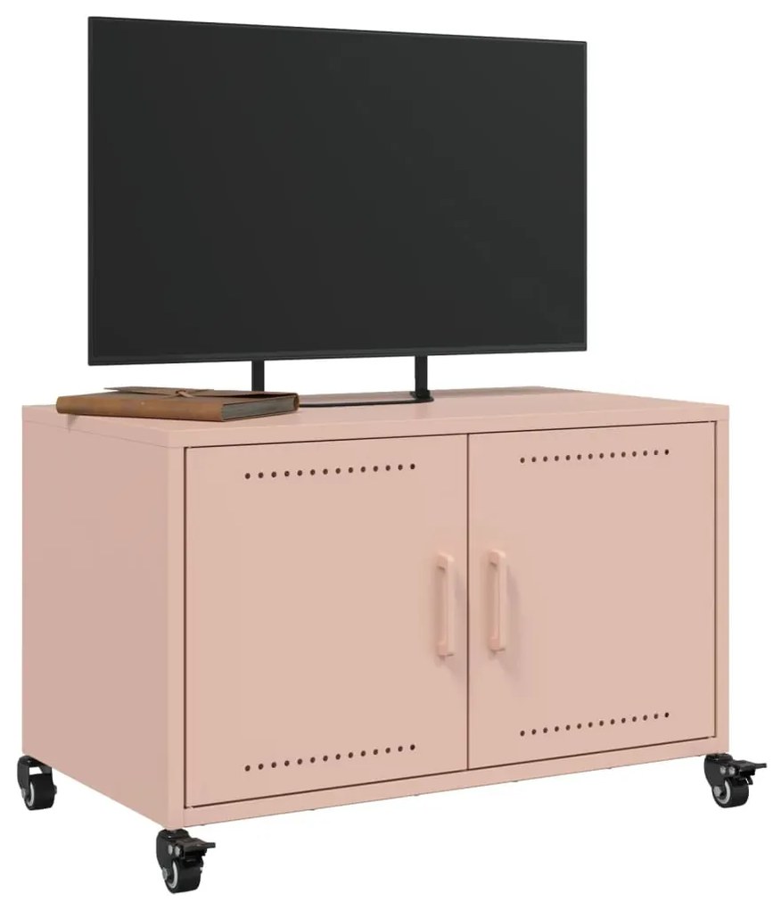 Móvel de TV 68x39x43,5 cm aço rosa