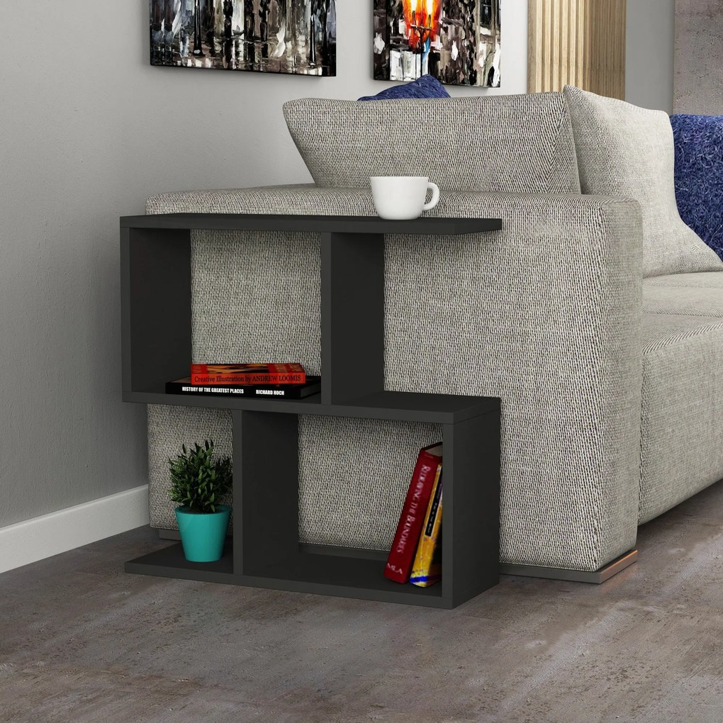 Estante City – Nogueira e Branco – 184,6 x 170 x 24,2 cm