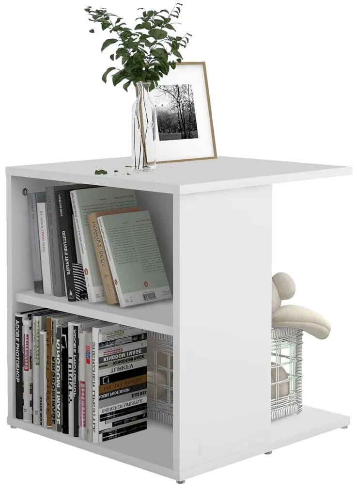 Mesa de apoio 45x45x48 cm derivados de madeira branco