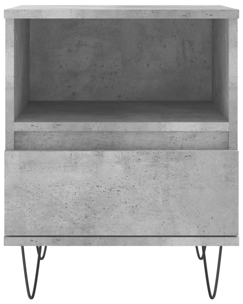 Mesas de cabeceira 2 pcs derivados de madeira cinzento cimento