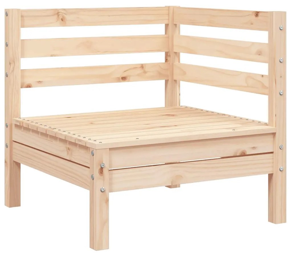Sofá de 2 lugares para jardim com apoio de pés pinho maciço