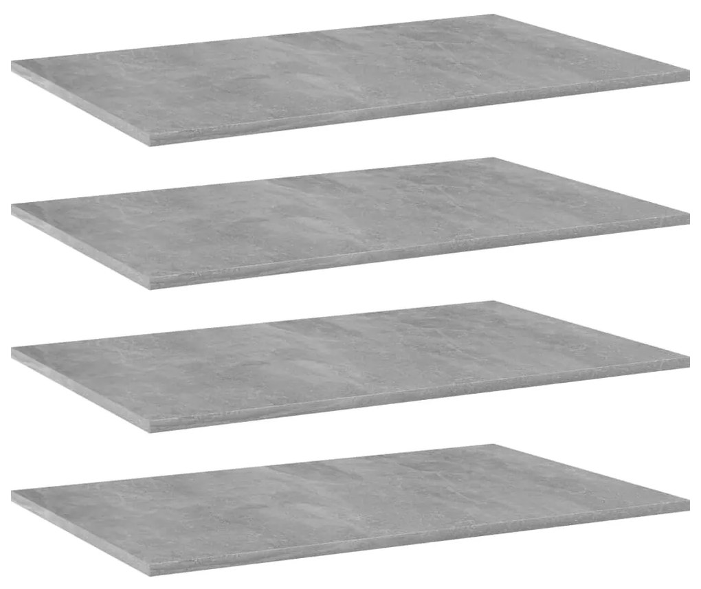 vidaXL Prateleiras estante 4 pcs 80x50x1,5cm contrapl. cinza cimento