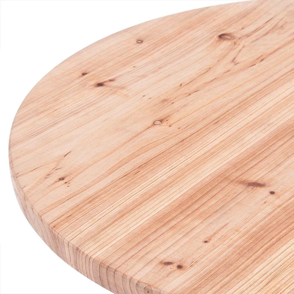 Mesa dobrável alta em madeira maciça Ø80 x 111 cm Castanho