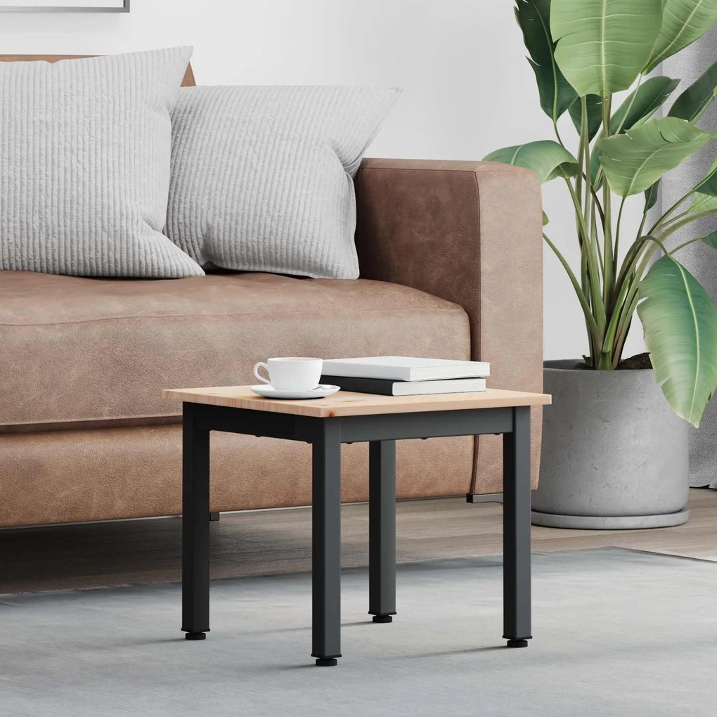 vidaXL Mesa de centro Natural 40 x 40 x 36 cm