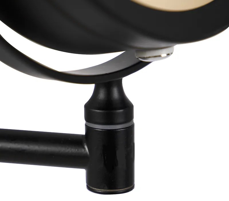 Espelho de casa de banho de design preto com LED regulável IP44 - Vicino