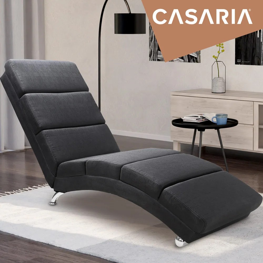 Poltrona Relax London Tecido 186 x 55 x 89 cm Antracite