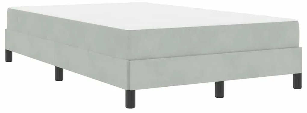 Cama box spring com colchão Cinzento-claro 120 x 200 cm Veludo