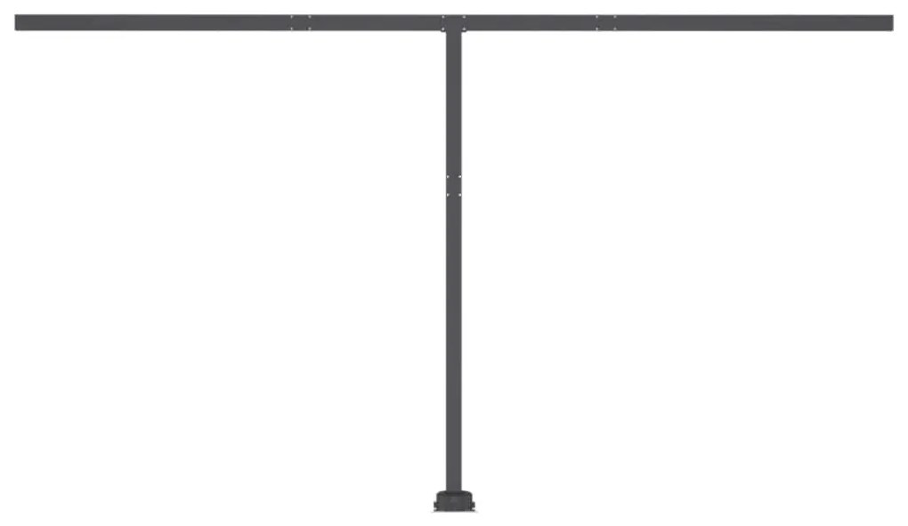 Toldo retrátil manual independente 450x350 cm azul e branco