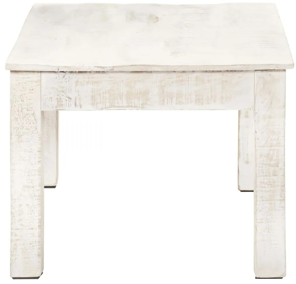 Mesa de centro 110x60x45cm madeira de mangueira maciça branco