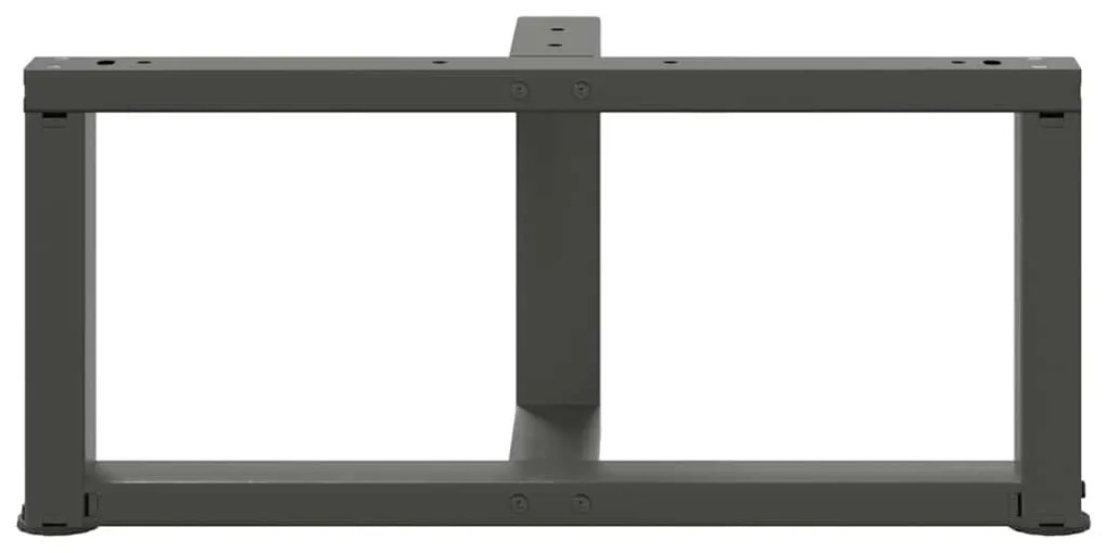 Pés para mesa de centro em forma de T, 2 peças, antracite, 70x25x(30-3