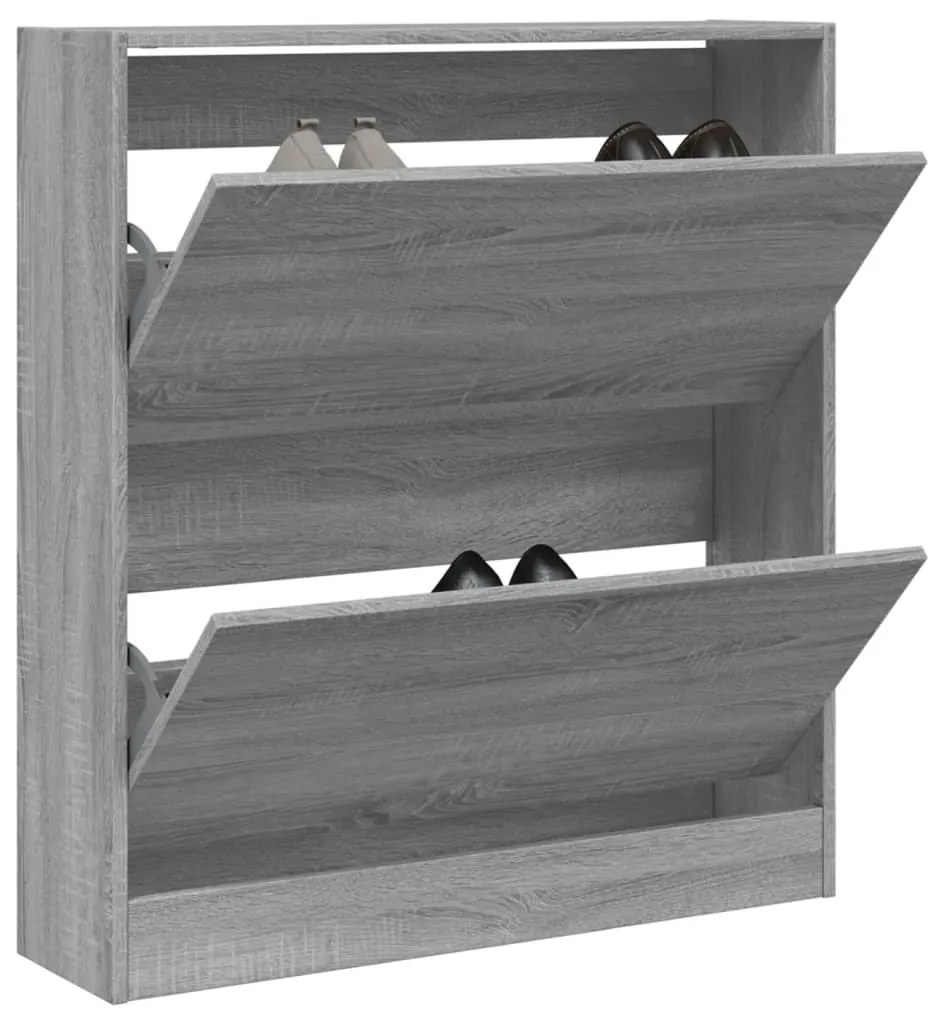 Sapateira 80x21x87,5 cm derivados de madeira cinzento sonoma