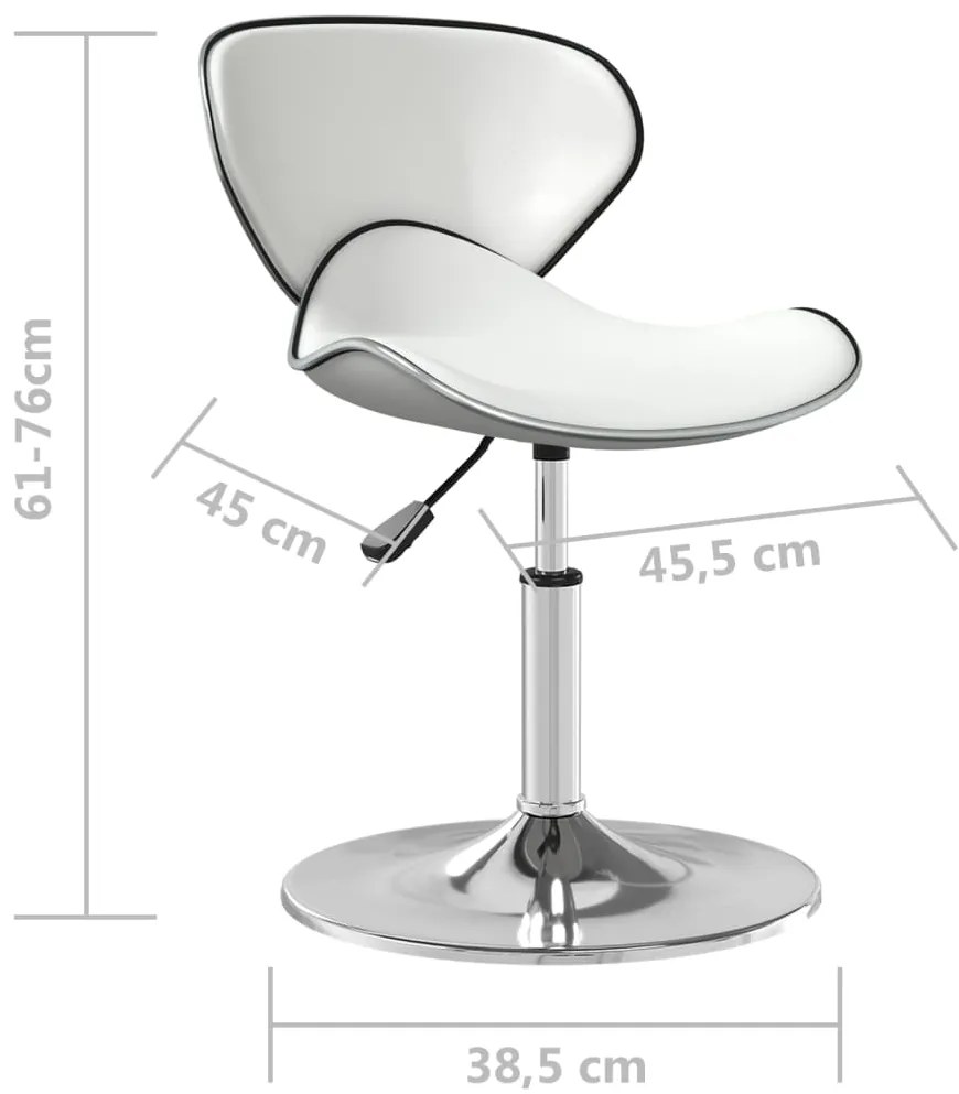 Cadeira de jantar couro artificial branco