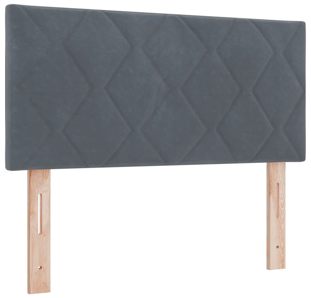 Cama Box Spring com Colchão VidaXL Cinza Escuro 90x200 cm Veludo