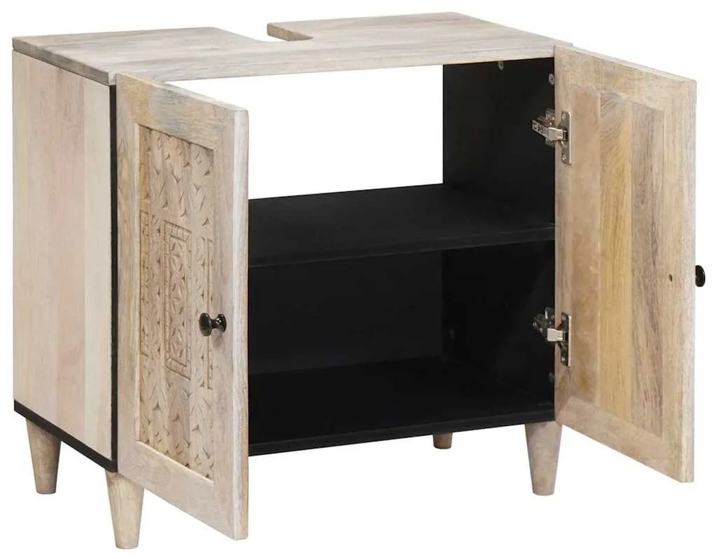 vidaXL Armário de Banheiro Montado na parede Branco 62 x 33 x 58 cm