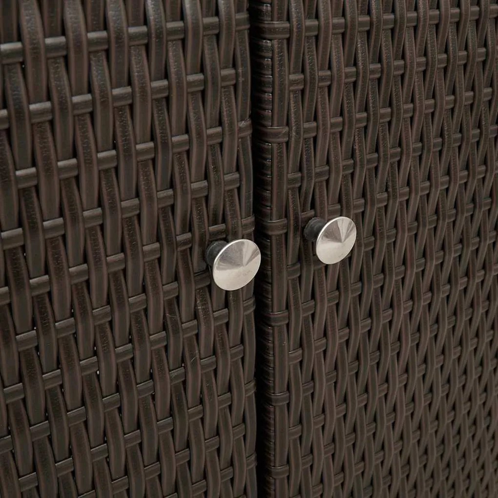 Armário de Armazenamento Castanho 100 x 36 x 102 cm de Rattan