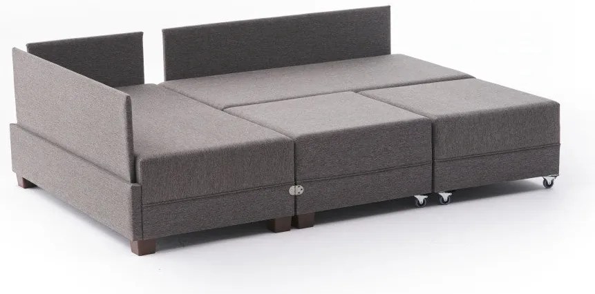 Sofá-Cama de Canto Fly – Castanho – 210x70x280 cm