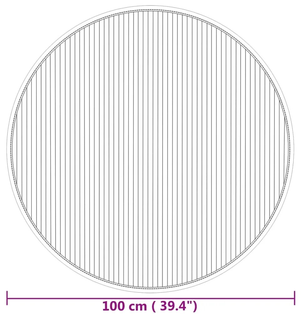 Tapete redondo 100 cm bambu natural