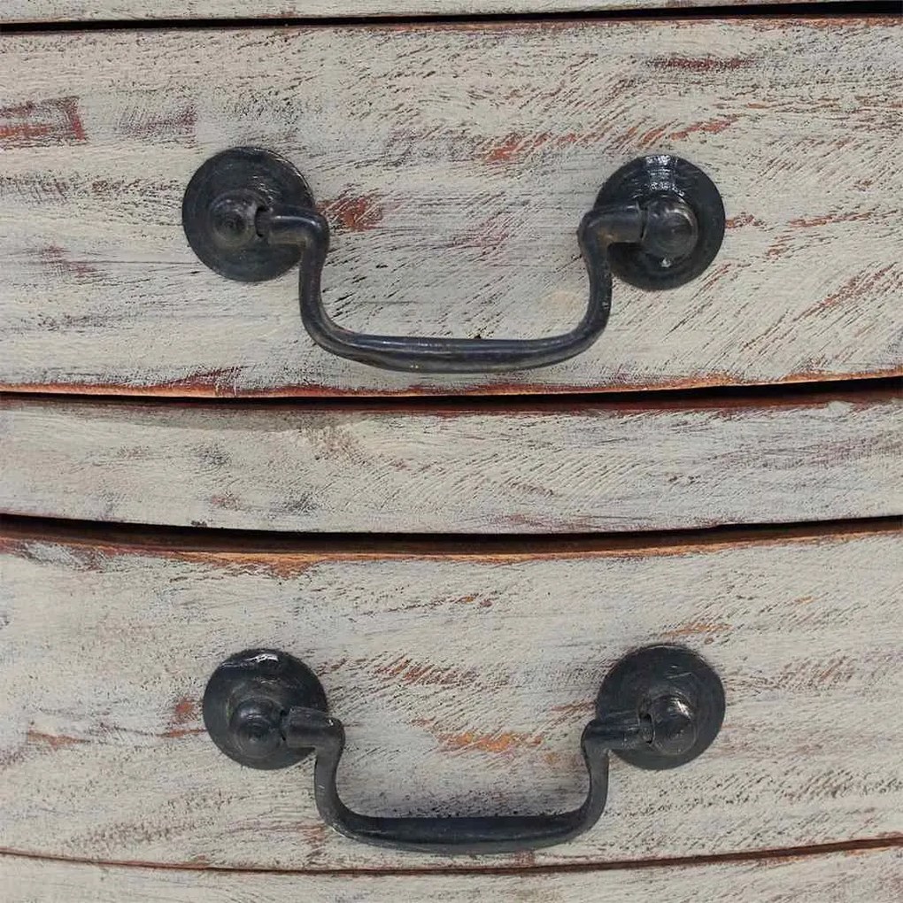 Mesa de cabeceira em madeira de mogno maciça 48x35x64 cm