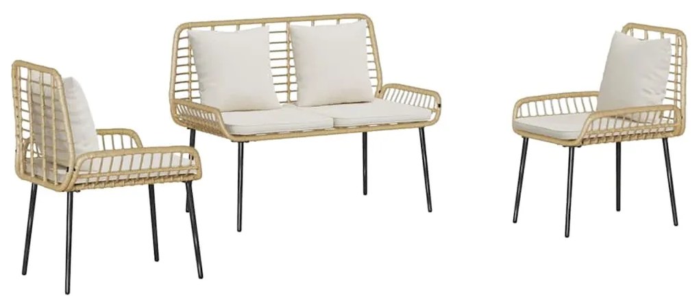 Conjunto de Jantar para Jardim 3 pcs Preto, Antracite