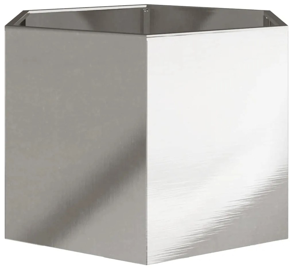 Vaso/floreira de jardim hexagonal 69x60x45 cm aço inoxidável